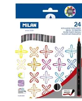 Hračky MILAN - Fixy štetcové - sada 24 ks