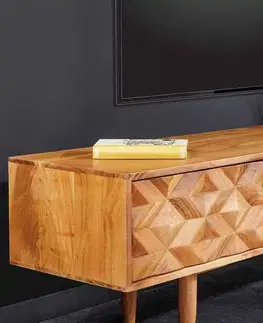TV stolíky LuxD Dizajnový TV stolík Halia Honey 145 cm akácia