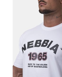 Pánske tričká Pánske tričko Nebbia Golden Era 192 Light Grey - XL