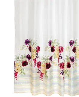 Závesy Bellatex Sprchový záves Kvety mix farieb, 180 x 200 cm