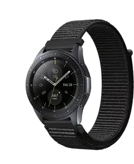 Príslušenstvo k wearables COTEetCI univerzálny nylonový náramok 20 mm pre Apple Watch 42/44/45 mm, čierny