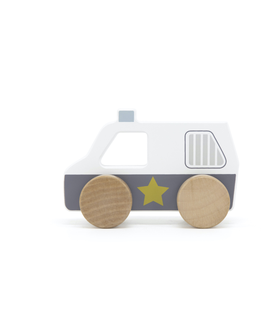 Drevené hračky TRYCO - Drevené autíčko polícia