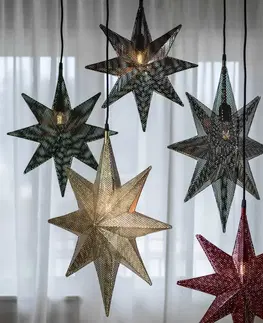 Vianočné svetelné hviezdy PR Home PR Home Capella hviezda, 8-cípa strieborná 50 cm