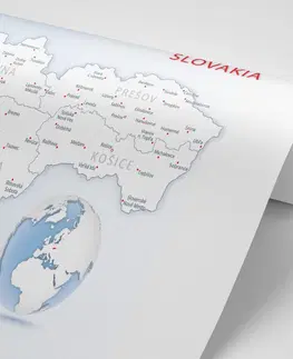 Samolepiace tapety Samolepiaca tapeta mapa Slovenskej republiky