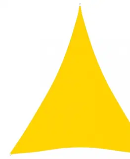 Stínící textilie Tieniaca plachta trojuholníková 3 x 4 x 4 m oxfordská látka Dekorhome Žltá