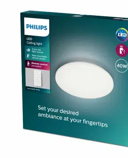 Svietidlá Philips 8720169196094 stropné LED svietidlo Izso 1x 40 W 4300lm 2700-6500K, pr. 47 cm + ovládač