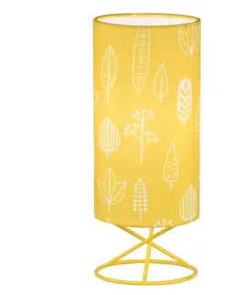 Lampy Stolná lampa, kov/žlté textilné tienidlo, AVAM