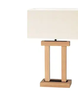Lampy   - LED Stmievateľná stolná lampa HAKON 1xE27/40W+ 2xLED/7,5W/230V dub 