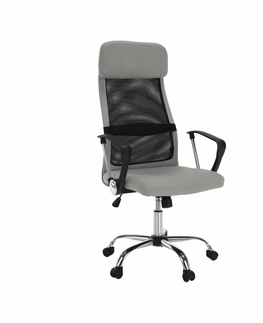 Kancelárske stoličky KONDELA Fabry New kancelárske kreslo sivá / čierna