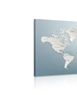 Obrazy mapy Obraz mapa sveta v originálnom prevedení