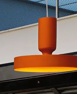 Závesné svietidlá Modo Luce Modo Luce Hammer závesná lampa Ø 18 cm oranžová