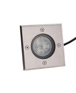 Nájazdové svietidlá Lucande Hranaté zapustené podlahové LED svietidlo Ava IP67