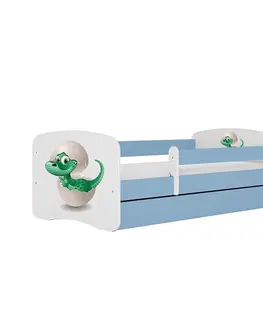 Jednolôžkové postele Detská Posteľ. Babydreams+Sz+M Modrá 80x180 Dino