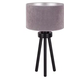 Lampy   - Stolná lampa LYON 1xE27/15W/230V šedá 