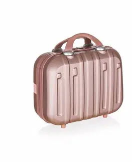 Batohy Pretty UP Cestovný škrupinový kufrík ABS25, veľ. 15, zlatoružová