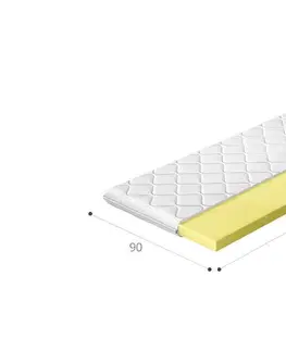 Matrace NABBI Vitano 90 obojstranný penový matrac (topper) pamäťová pena / látka