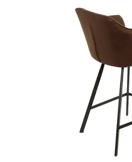 Barové stoličky LuxD Dizajnová barová stolička Giuliana, antik hnedá 