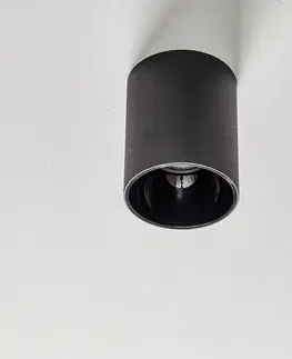 Bodové svetlá Euluna Stropné bodové svietidlo Eye Tone v tvare valca čiernej farby