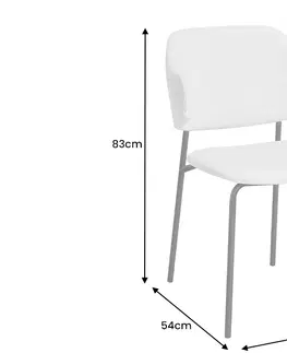 Jedálenské stoličky a kreslá Jedálenská stolička 2 ks CHRYSAOR Dekorhome Čierna / sivá