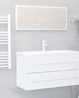 Kúpeľňové skrinky Skrinka pod umývadlo 90 cm Dekorhome Biela