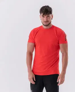 Tričká NEBBIA Pánske Tričko Sporty Fit Essentials Red  XLXL