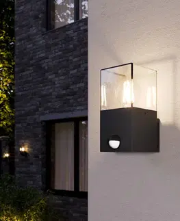Vonkajšie nástenné svietidlá so senzorom Lucande Lucande Keke vonkajšia nástenná lampa so snímačom