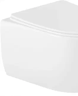 Záchody MEXEN/S - Carmen Závesná WC misa vrátane sedátka s slow-slim, duroplast, biela 30880400
