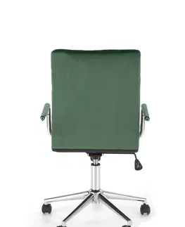 Kancelárske stoličky HALMAR Gonzo 4 kancelárska stolička tmavozelená (Velvet) / chróm