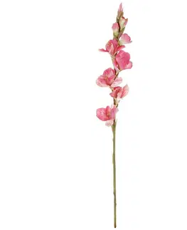 Kvety Umelá kvetina Gladiola ružová, 10 x 85 x 10 cm