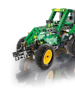 Hračky - dopravné stroje a traktory CLEMENTONI - Mechanické laboratórium - Farmársky traktor, 10 modelov, 200 dielikov