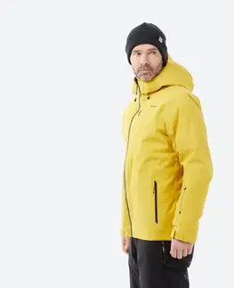 bundy a vesty Pánska lyžiarska bunda 500 hrejivá žltá