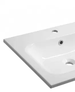 Kúpeľňa SAPHO - ARECA umývadlo 121x51,5cm, liaty mramor, ľavé, biela AC121L