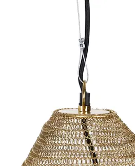 Zavesne lampy Orientálna závesná lampa zlatá 45 cm - Nidum