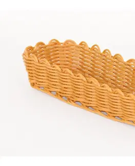 Úložné boxy MAKRO - Košík pletený úzky ovál