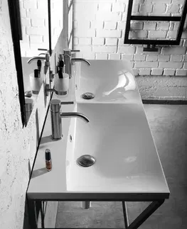 Kúpeľňa SAPHO - MARIA dvojumývadlo 120x46cm, liaty mramor, biela MA120