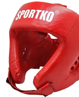 Boxerské prilby Boxerský chránič hlavy SportKO OK2 červená - L