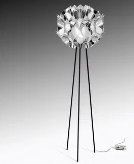 Stojacie lampy Slamp Slamp Flora – dizajnérska stojaca lampa, striebro