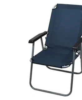 Záhradné stoličky a kreslá  Skladacia kempingová stolička modrá 
