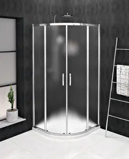 Sprchové dvere GELCO - SIGMA SIMPLY štvrťkruhová sprchová zástena 900x900mm, R550, sklo Brick GS6590