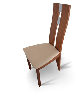 Jedálenské stoličky KONDELA Bona New jedálenská stolička čerešňa / béžová