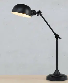 Stolové lampy na písací stôl Markslöjd Stolová lampa Portland, nastaviteľná v dvoch smeroch, čierna
