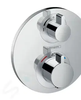 Kúpeľňové batérie HANSGROHE - Ecostat S Termostatická sprchová batéria pod omietku s uzatváracím ventilom, chróm 15757000