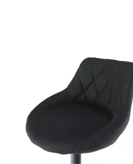 Barové stoličky Barová stolička, látka čierna/čierna, TERKAN