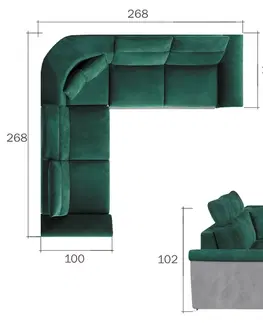 Rohové sedačky FORD 10 rozkladacia rohová sedačka