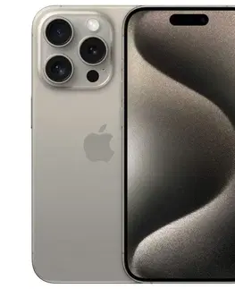 Mobilné telefóny Apple iPhone 15 Pro 256GB, titánová prírodná MTV53SXA