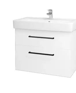 Kúpeľňový nábytok Dreja - Kúpeľňová skrinka Q MAX SZZ2 80 - N01 Biela lesk / Úchytka T06 / L01 Biela vysoký lesk 60193H