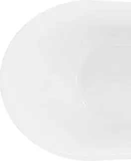 Vane MEXEN - Montana vaňa voľne stojaca 180x80 cm, biela/čierna, čierny sifón 52011808075-B