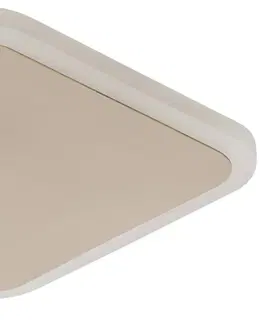 Stropné svietidlá EGLO LED stropné svietidlo Gafares s diaľkovým ovládaním hranaté zlaté