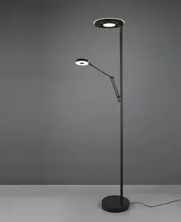 Osvetlenie smerom hore Trio Lighting LED stojacia lampa Barrie na čítanie, čierna