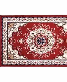 Koberce a koberčeky KONDELA Kendra Typ 3 koberec 133x190 cm vínovočervená / orientálny vzor